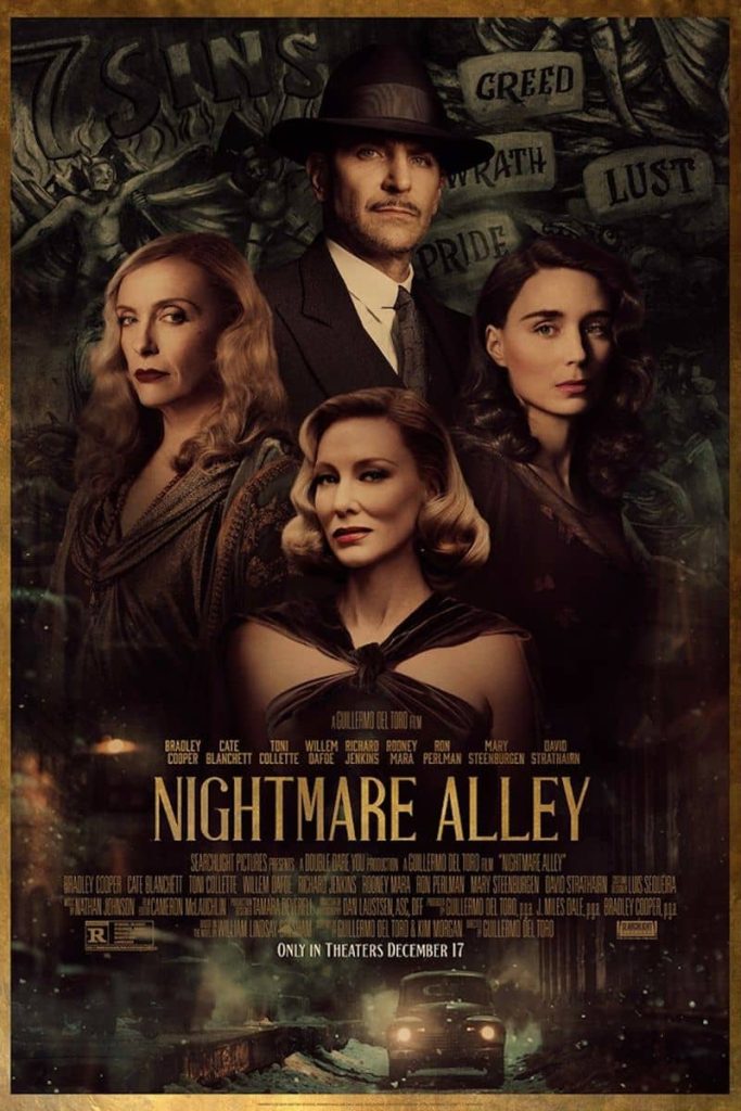 recenzie de film Nightmare Alley, Guillermo del Toro